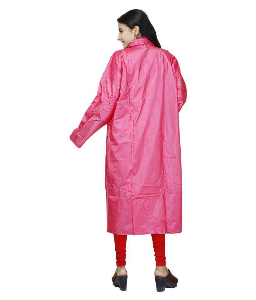 BTC SATYAM PVC Long Raincoat - Pink - Buy BTC SATYAM PVC ...
