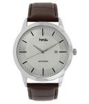 HMTe - Brown Leather Analog Men's Watch