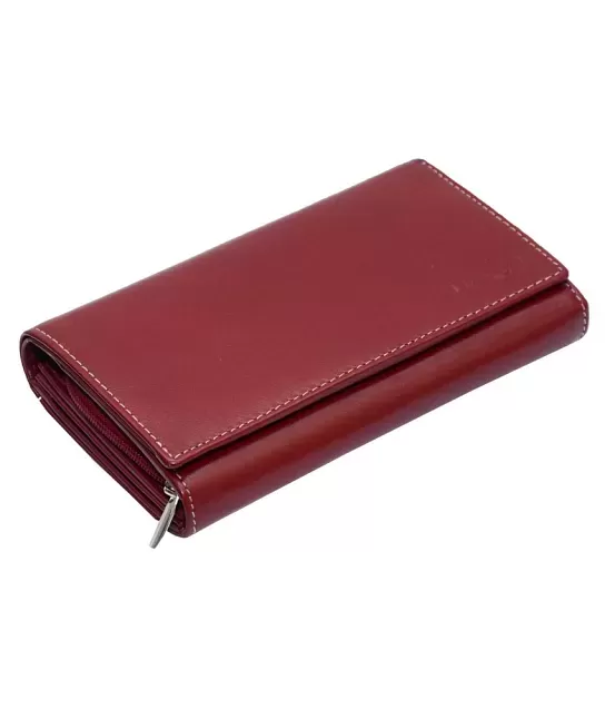 Teakwood Genuine Leather Red Color Wallet – Teakwood Leathers