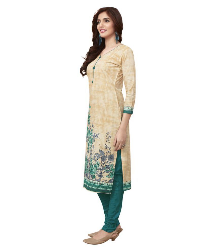 Baalar Beige Cotton Dress Material - Buy Baalar Beige Cotton Dress Material Online at Best 