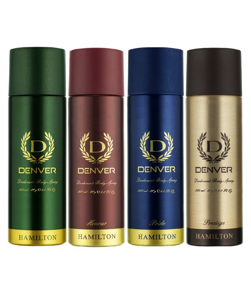     			Denver Hamilton, Honour, Pride and Prestige (Pack of 4) Men Deodorant Spray 800 mL