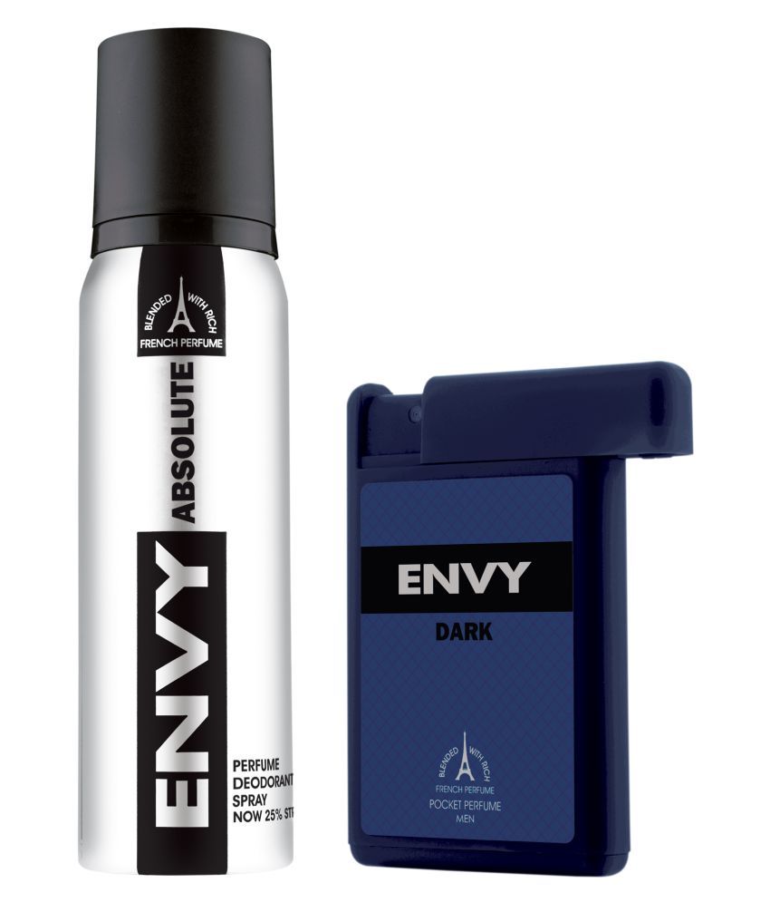 Envy Absolute & Dark Pocket Perfume Combo Men Deodorant Spray 138 Ml