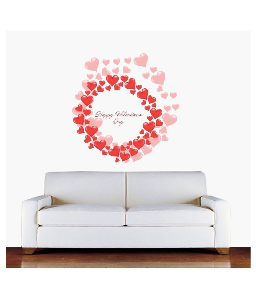     			Decor Villa Happy Valentine's Day Sticker ( 58 x 58 cms )