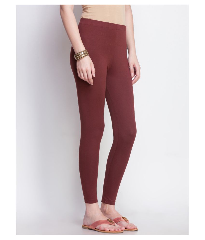Buy Dollar Missy Peach & Olive Cotton Leggings - Pack of 2 for Women's  Online @ Tata CLiQ