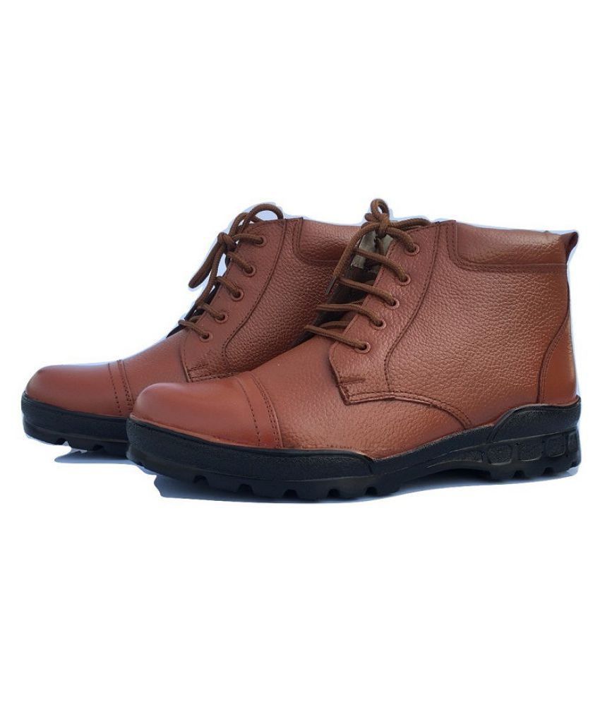 tan colour police shoes