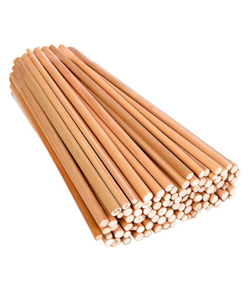 Vardhman Unfinished Round Bamboo Sticks 350 Pcs 9 Length For DIY   Vardhman Unfinished Round Bamboo Sticks SDL122999106 1 07329 