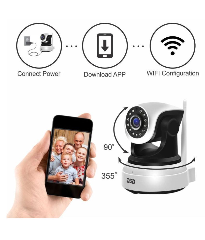 D3D D8809_1MP WiFi Dome HD (1280x720) IP Camera Price in India Buy