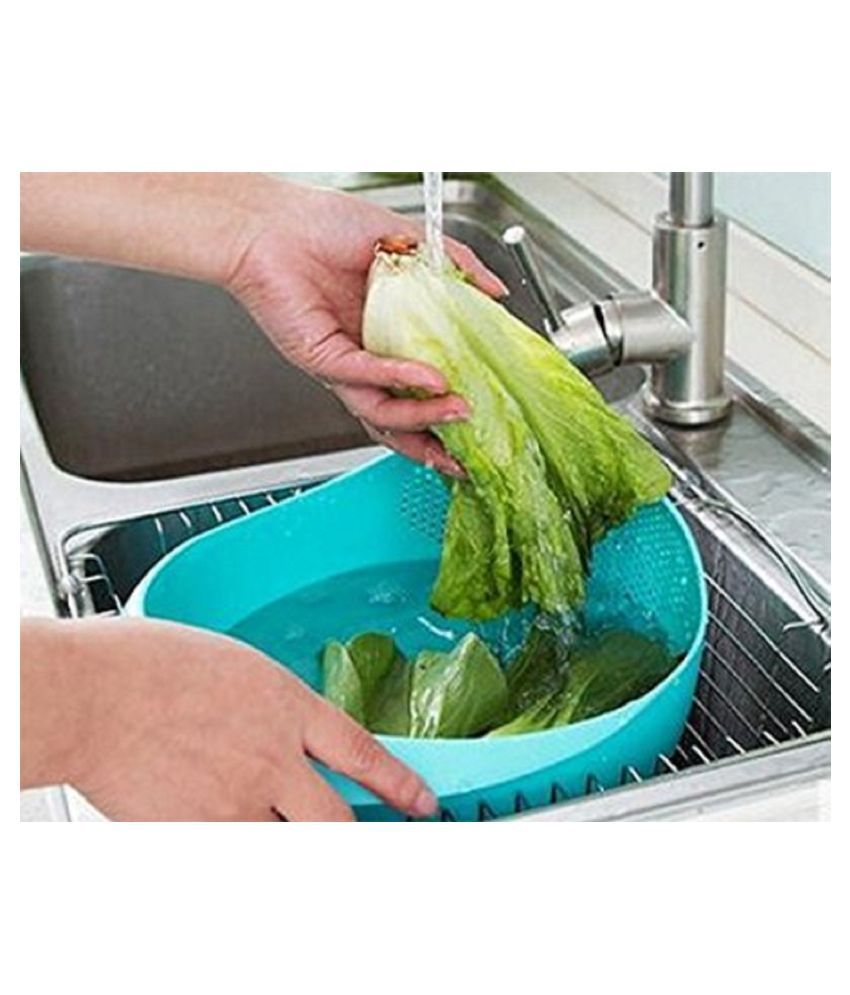 Kitchen Washing Strainer Cum Bowl For Rice Fruits Vegetables Buy 