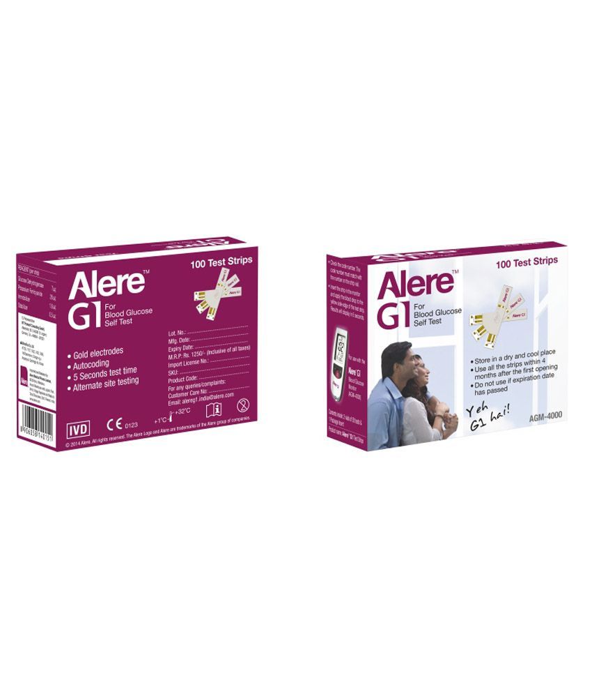     			Alere G1 Strips - Pack of 100