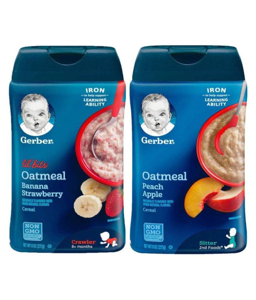 Gerber Baby Food oatmeal banana strawbery,peach apple Infant Cereal for