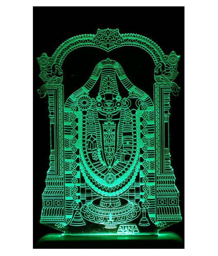 Buy SUPER AJANTA 2047 Lord Tirupati Balaji 3D Night Lamp Multi - Pack of 1  Online at Best Price in India - Snapdeal