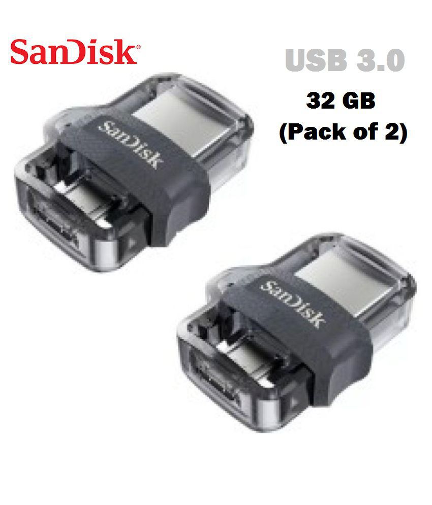     			Sandisk 32gb OTG 3.0 DD Pendrive (Pack of 2)