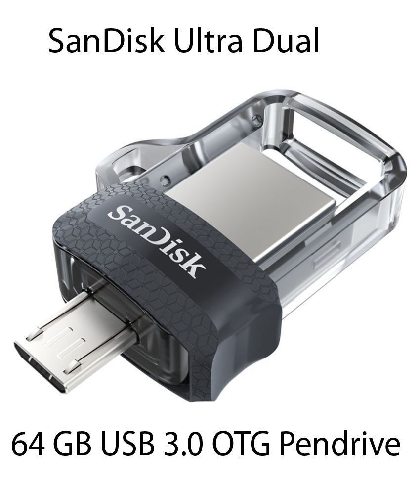 Sandisk Ultra Dual Drive SDDD3-064G-I35 64GB USB 3.0 OTG Pendrive Silver