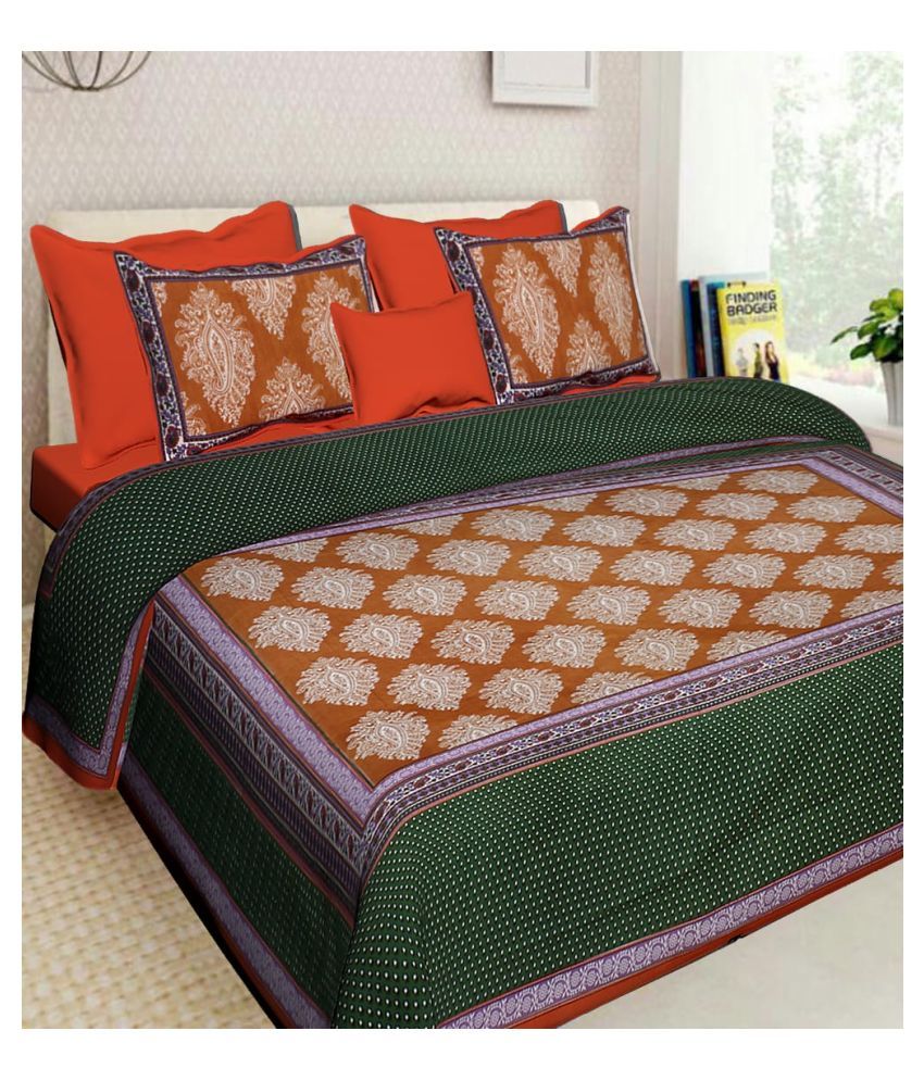 Jaipur Cotex Cotton Double Bedsheet with 2 Pillow Covers Buy Jaipur
