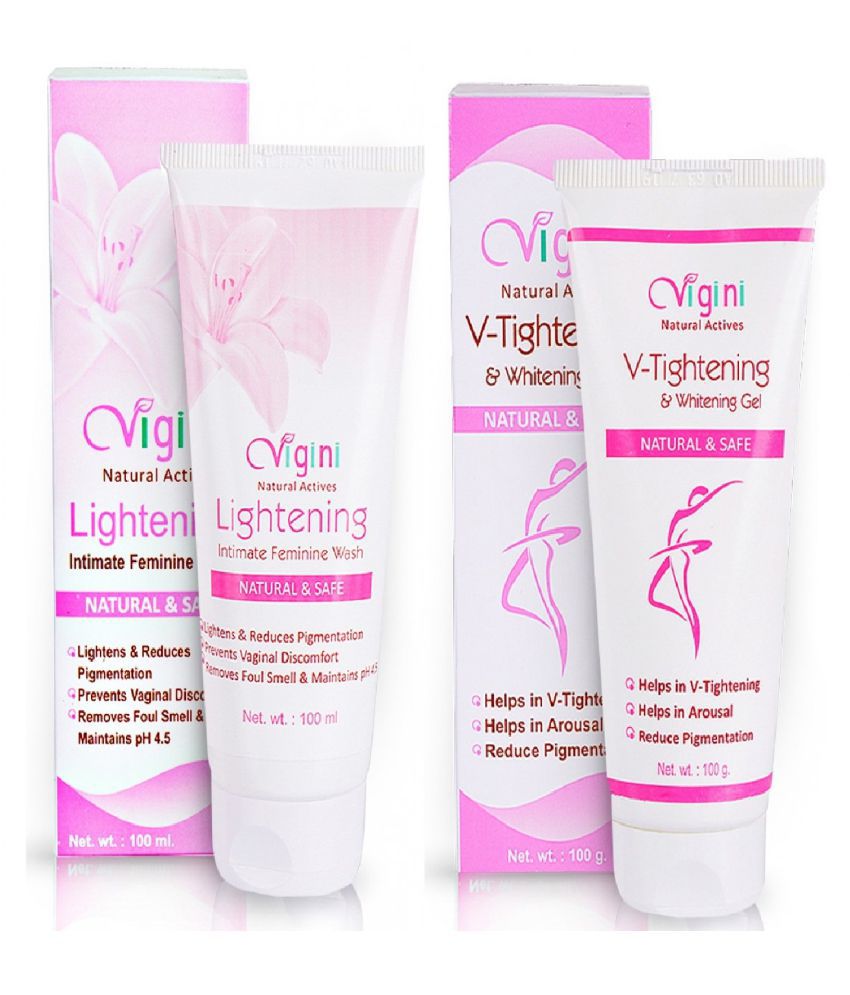 Vigini Vag-inal Intimate Wash & Whitening ,V- Tightening Tight Gel,Vag-inally  Lubricant Gel Regular 2 Sanitary Pads Pack of 2