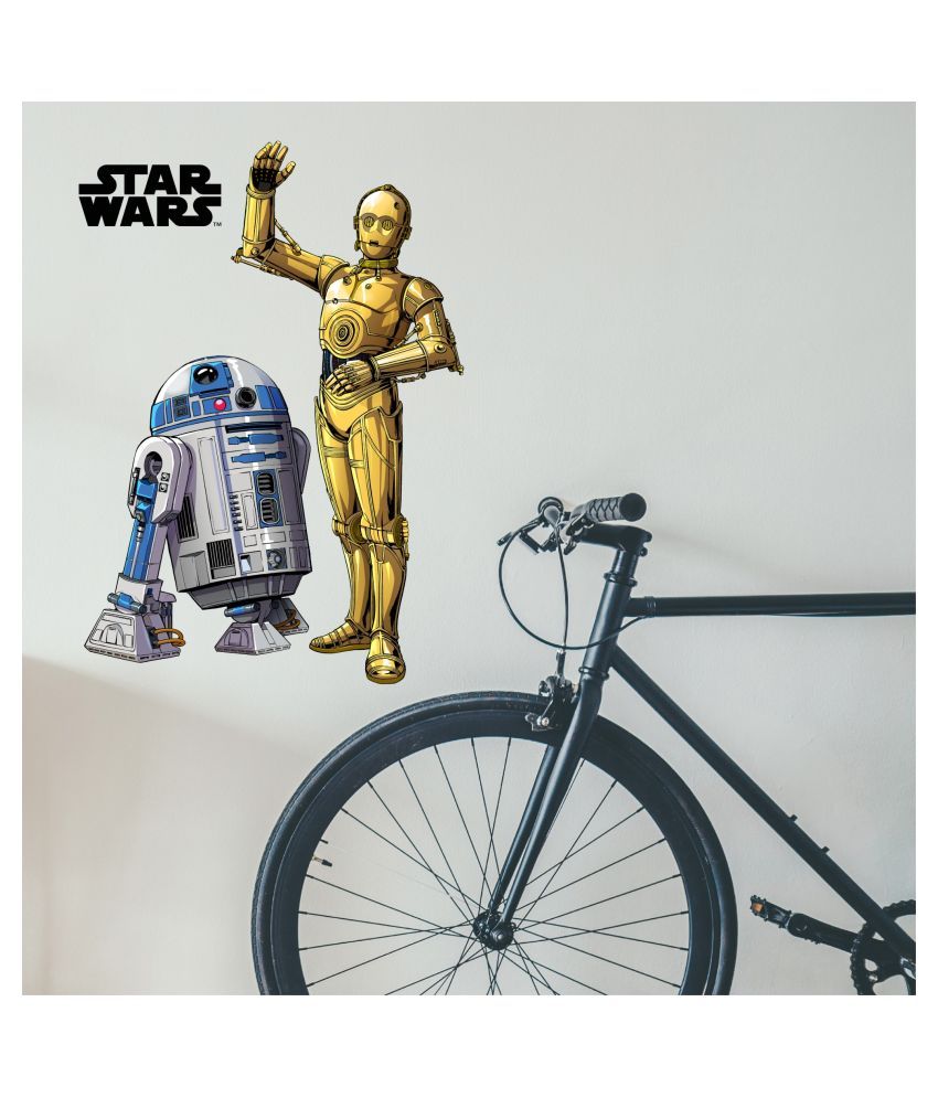 Asian Paints Wall Ons Star Wars R2D2 and C3PO Super Hero Sticker ( 21