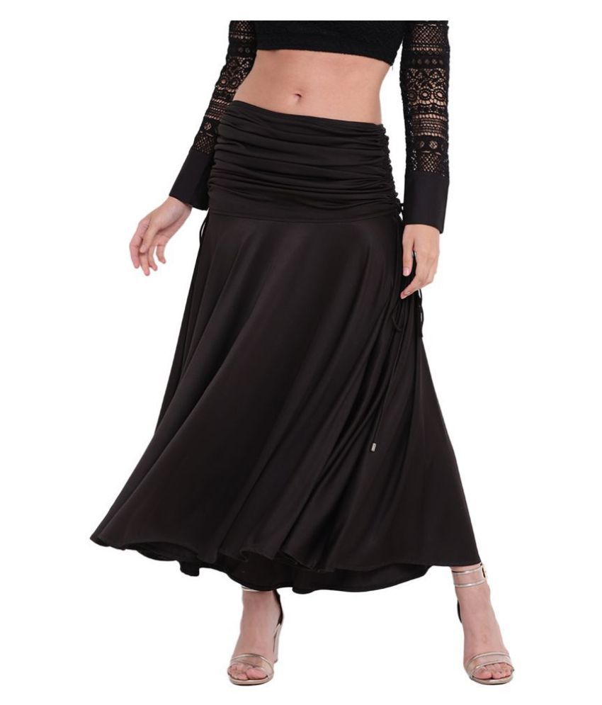Buy Texco Polyester A-Line Skirt - Black Online at Best Prices in India ...