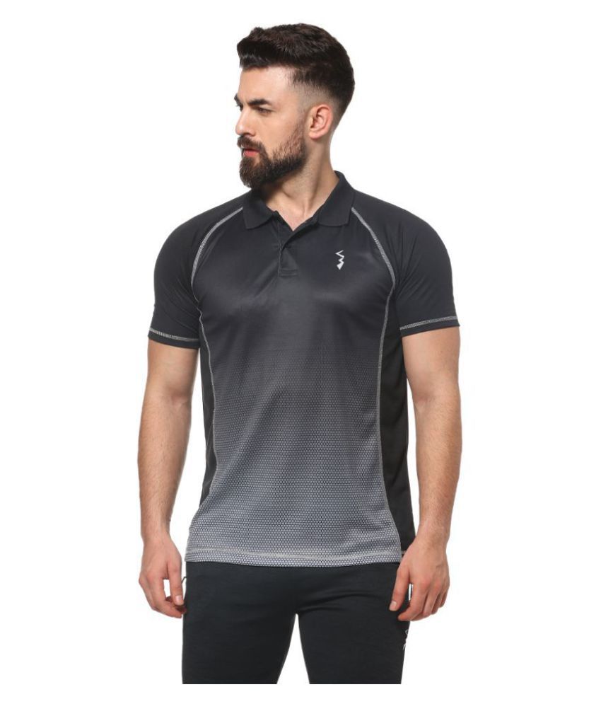     			Campus Sutra Black Polyester T-Shirt Single Pack