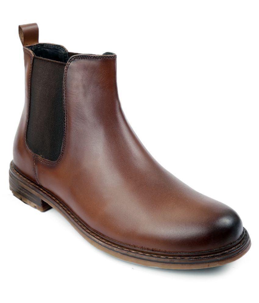     			SHENCES Tan Casual Boot