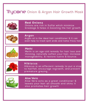 Trycone Onion Argan Hair Mask Cream 200 Ml Buy Trycone Onion