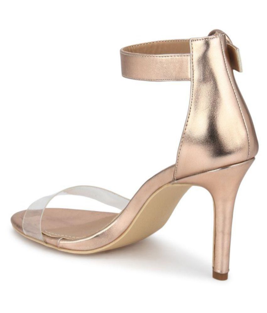 Truffle Collection Gold Stiletto Heels Price in India- Buy Truffle Collection Gold Stiletto 