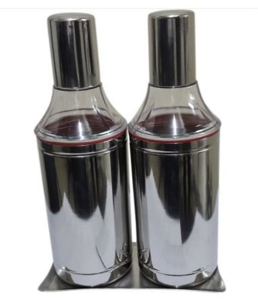 Dynore Tray with Steel Oil Container/Dispenser Set of 3 500 mL