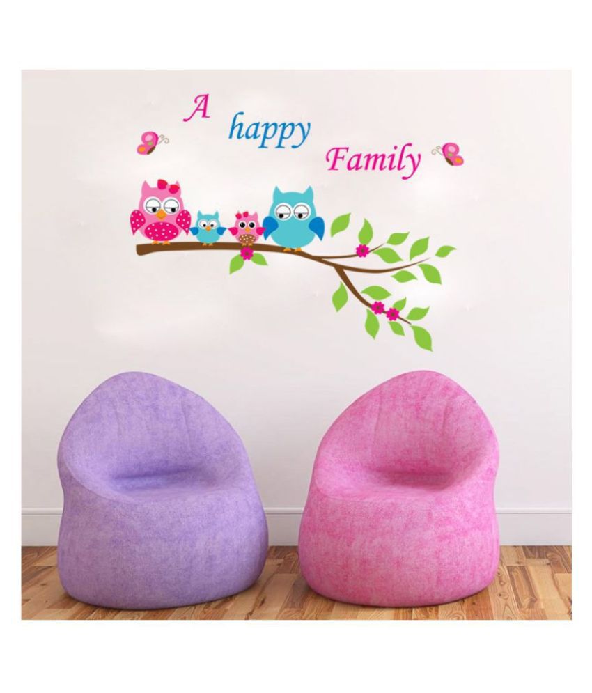 ERS_COLLECTIONS Happy family Wall sticker for living room Animals Sticker (  45 x 60 cms ) - Buy ERS_COLLECTIONS Happy family Wall sticker for living  room Animals Sticker ( 45 x 60