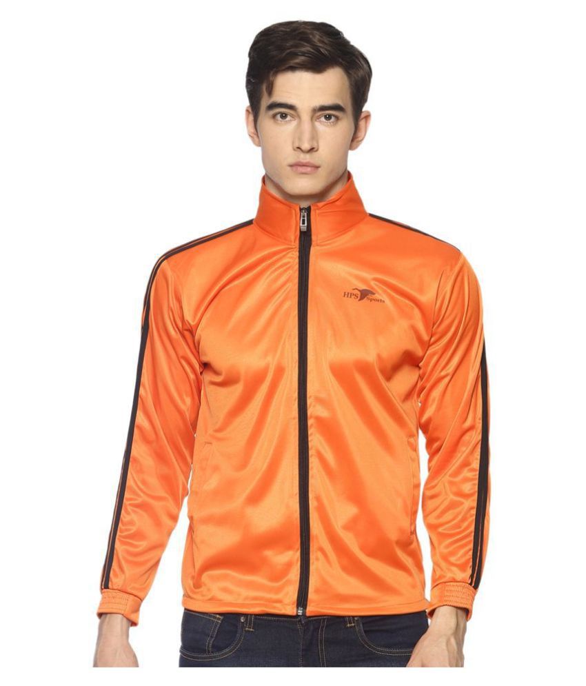 HPS Sports Orange Polyester Fleece Jacket