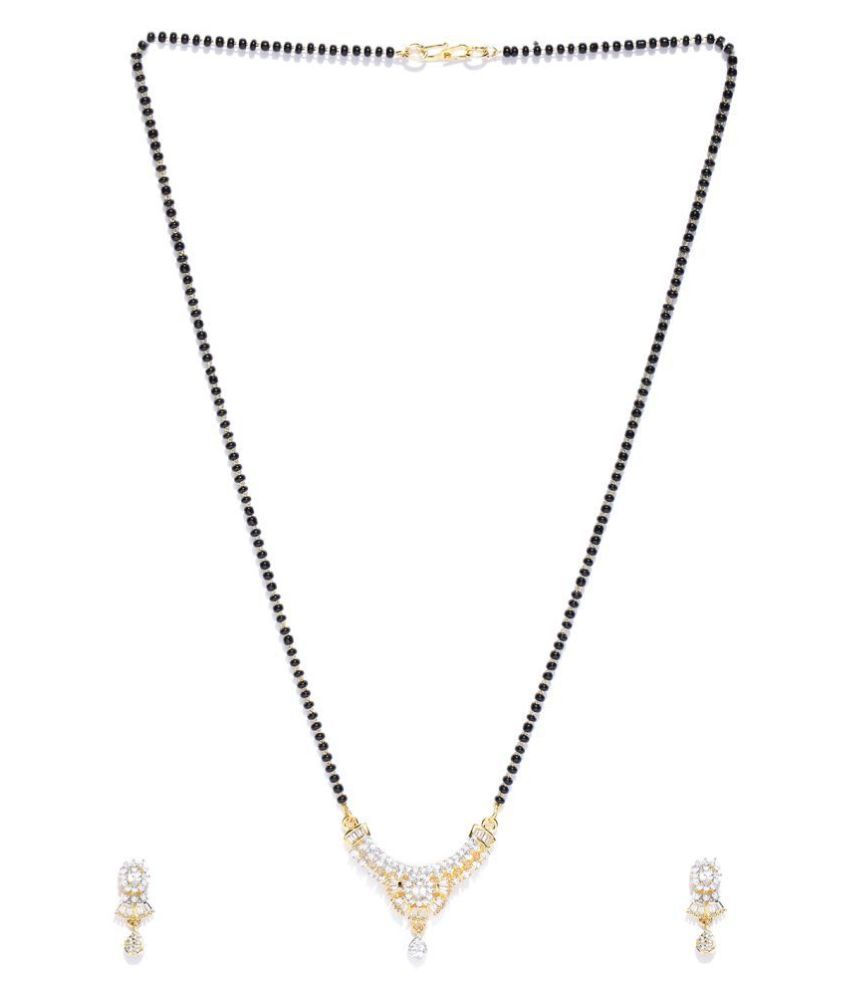 Mangalsutra set with earrings with price Clearance