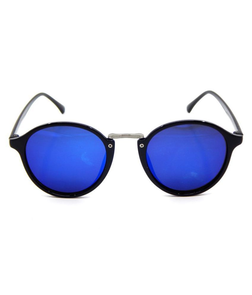 blue round sunglasses men