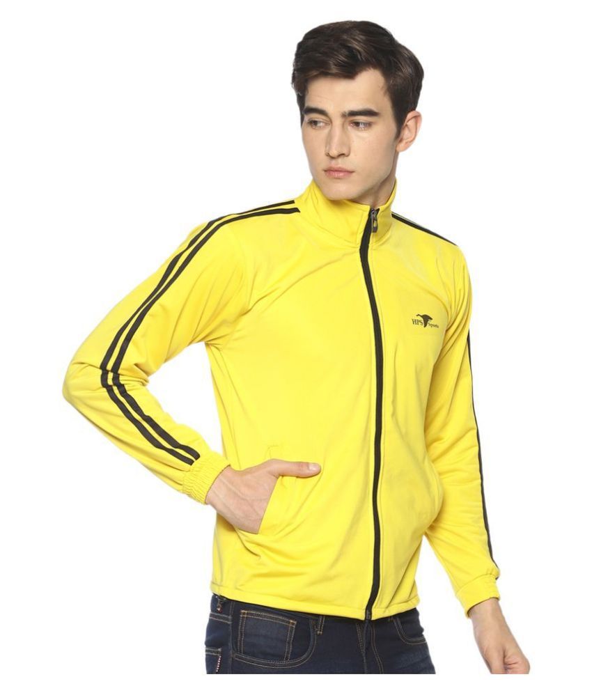 Buy HPS Sports Yellow Polyester Fleece Jacket Online at Best Price in