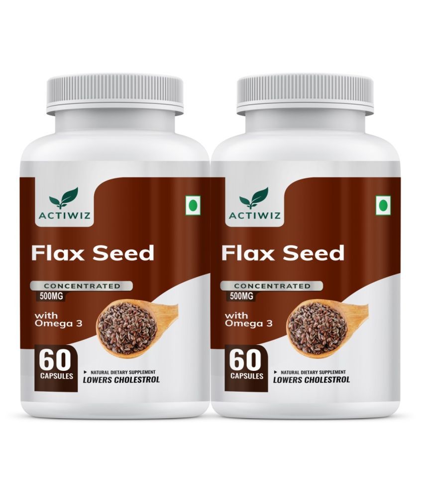 Actiwiz Flax Seed Extract Capsule 500 mg Pack of 2 Buy Actiwiz Flax