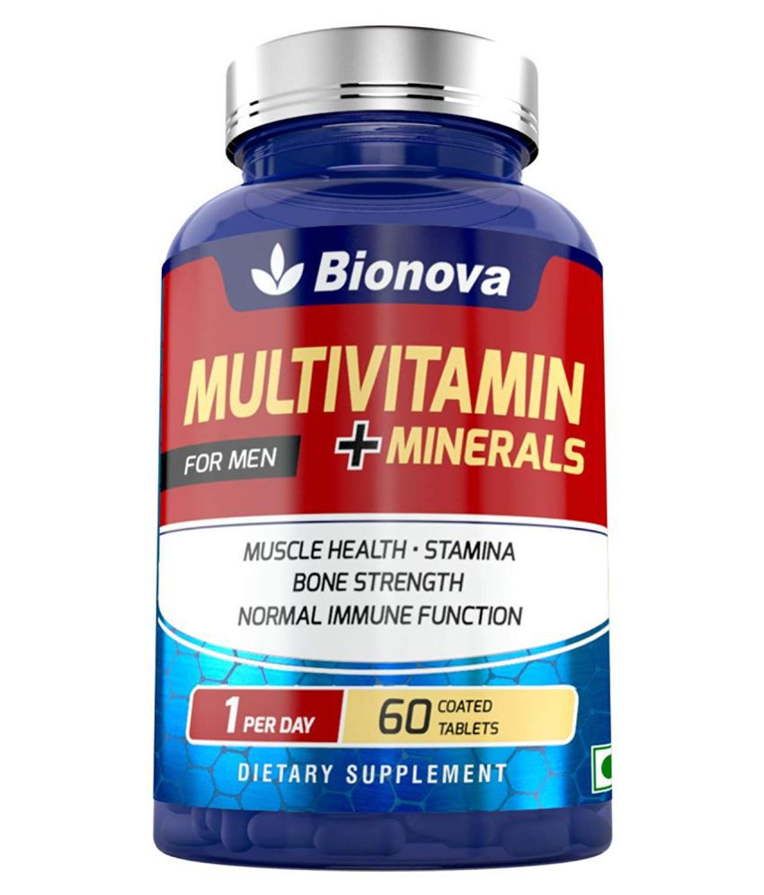 Bionova Multivitamin Plus Minerals for Men: For Bone Strength and Stamina 60 no.s Minerals Tablets