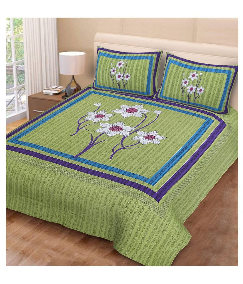 Quilt 'N' RAZAI Cotton Double Bedsheet with 2 Pillow Covers Buy Quilt