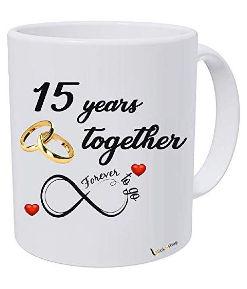 blinknshop 15thAnniversary Ceramic Coffee Mug 1 Pcs 325 mL blinknshop 15thAnniversary Ceramic Coffee Mug 1 Pcs 325 mL