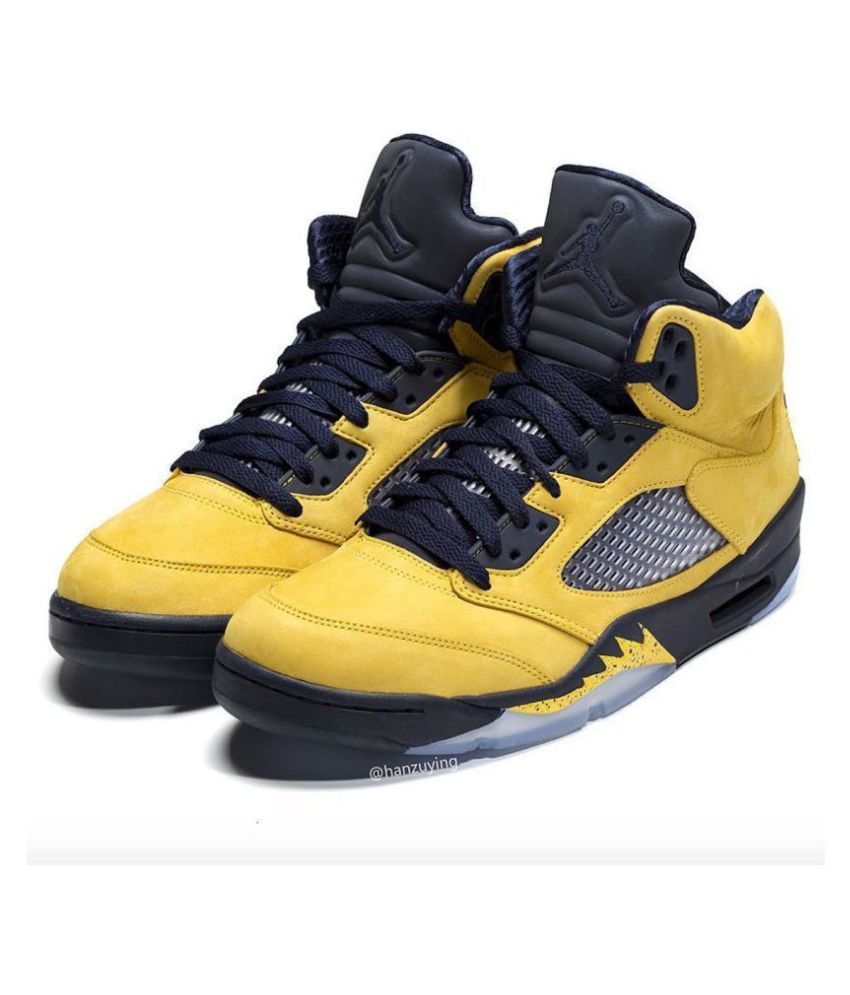 Jordan retro 5 yellow hotsell