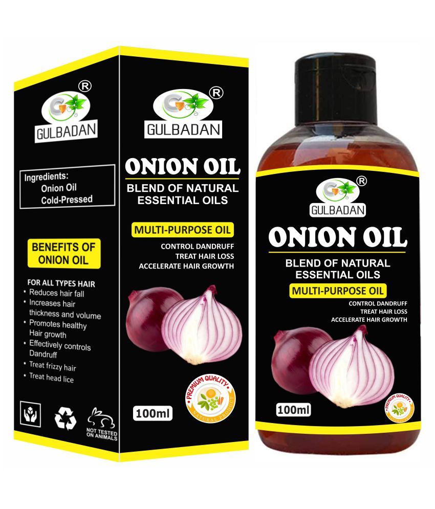 Gulbadan Organics Onion Oil Blend Of 14 Natural For Hair Regrowth