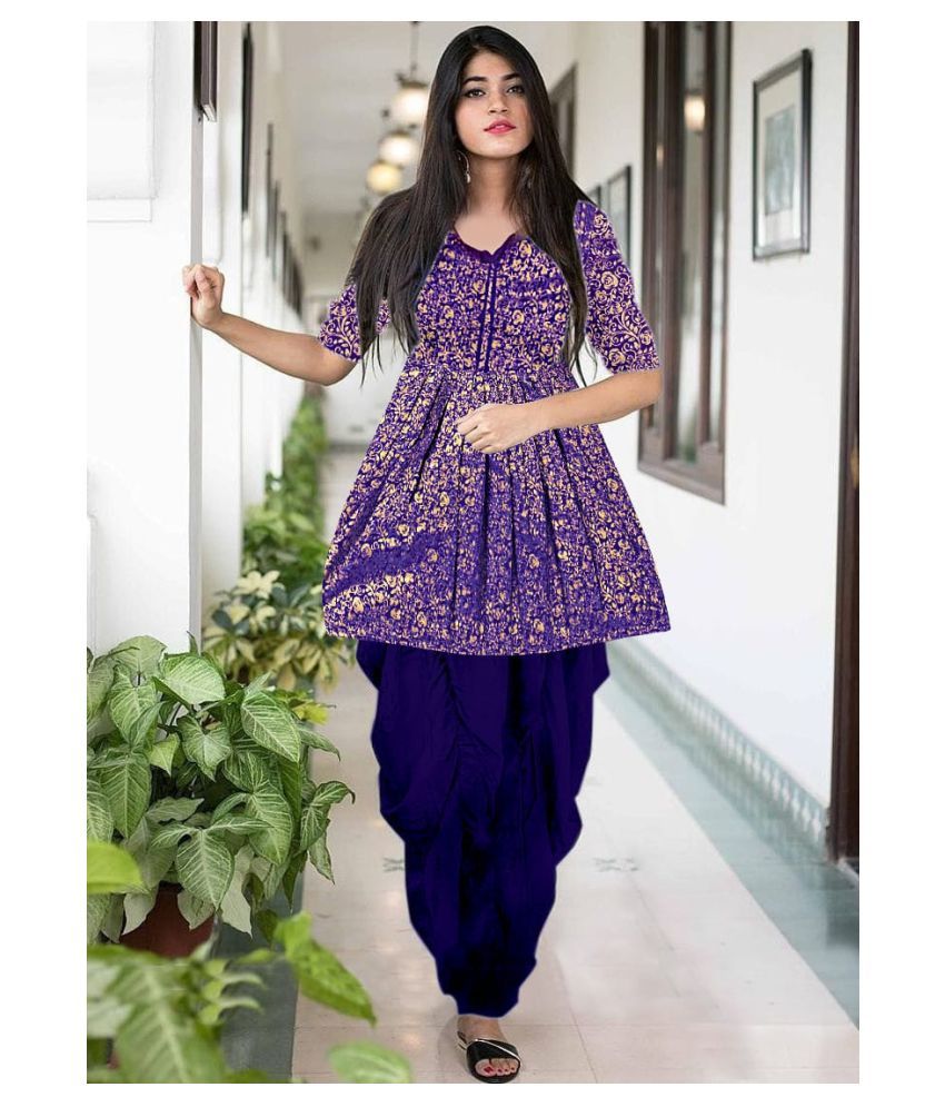 anarkali kurti with dhoti