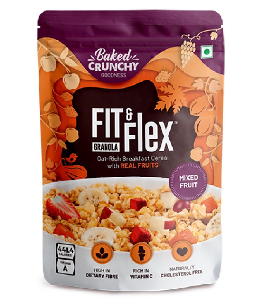     			Fit & Flex Granola-Oat Rich Breakfast Cereal with Real Fruits - Mixed Fruits (275 g, Pouch)