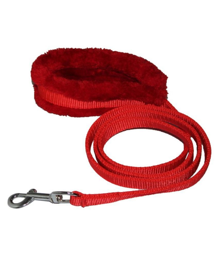     			Petshop7 Petshop7 Premium Quality Nylon 1.25 inch Fur Dog Leash - Length 52inch- Dog Leash  (Large, Red)