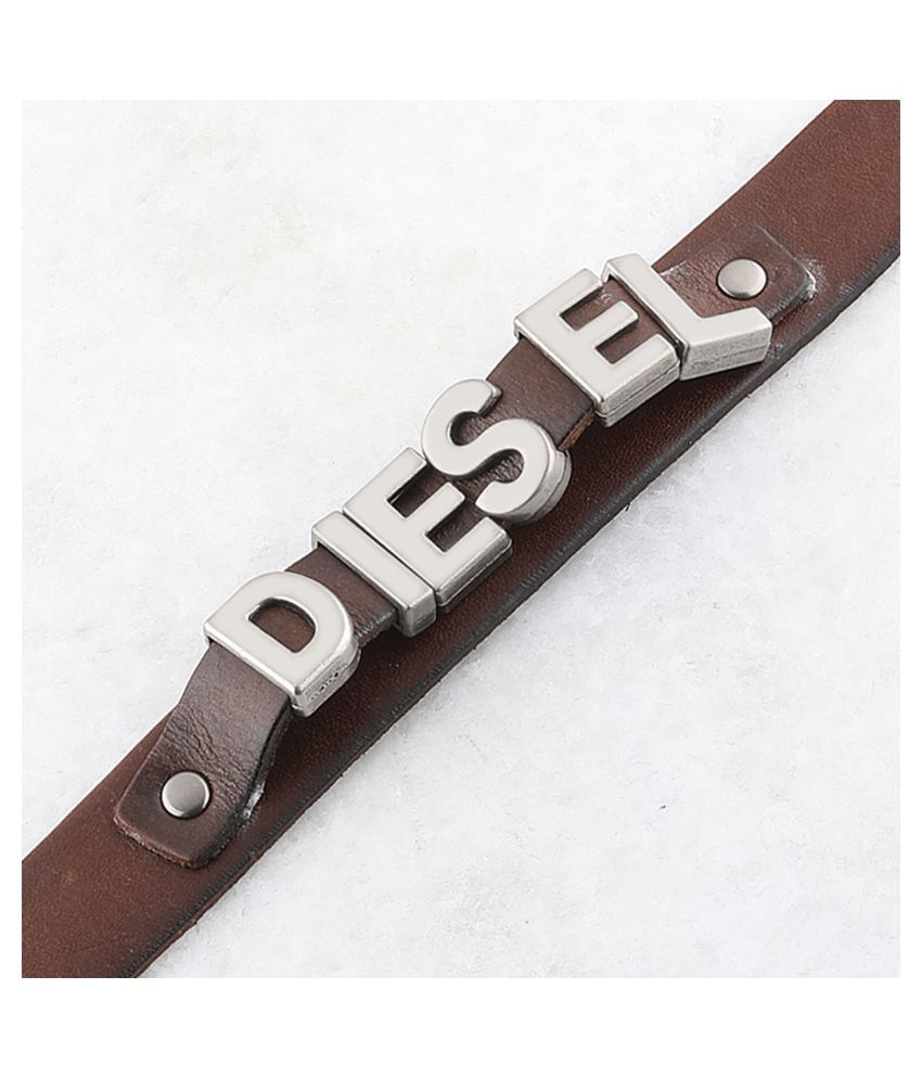     			SILVERSHINE Exclusive DIESEL Studded  Designer Bracelet for men Jewellery
