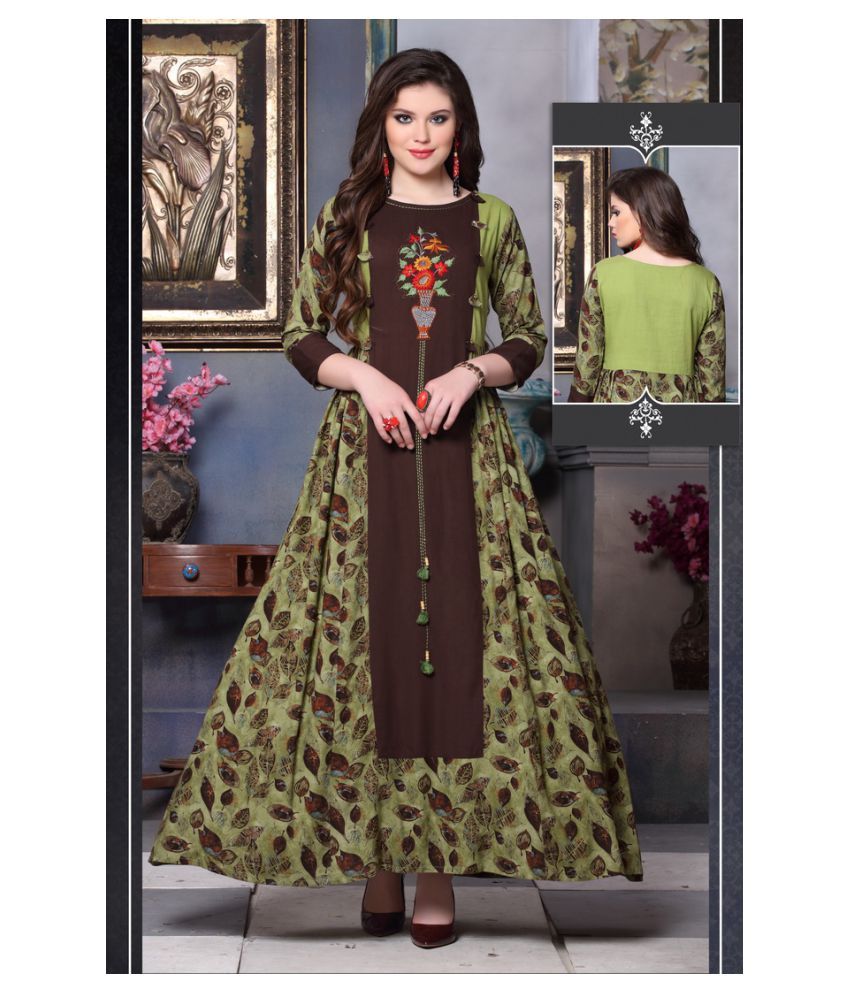 rayon frock kurti design
