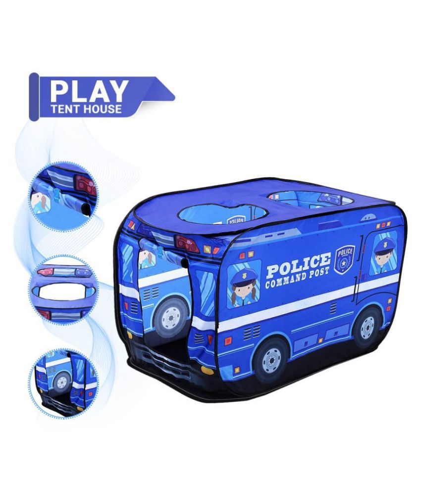NHR Kids Foldable and Portable Pop Up Police Van Tent House, Play Tent, Easy to Assemble for Indoors and Outdoors