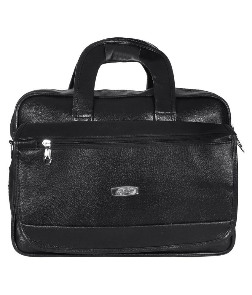     			Apnav - Black P.U Office Bag