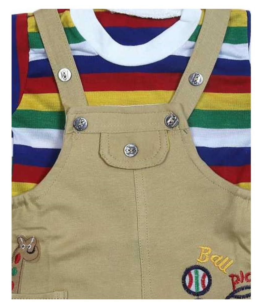 Dungaree For Boys & Girls Party Striped Cotton Blend - Buy Dungaree For ...