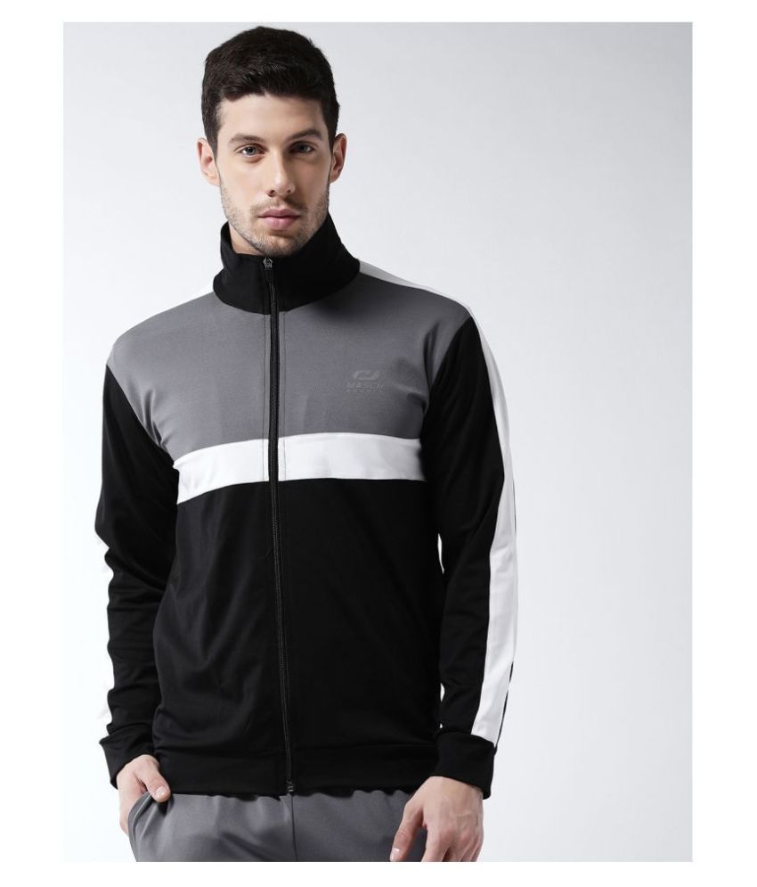 nike grey polyester terry jacket