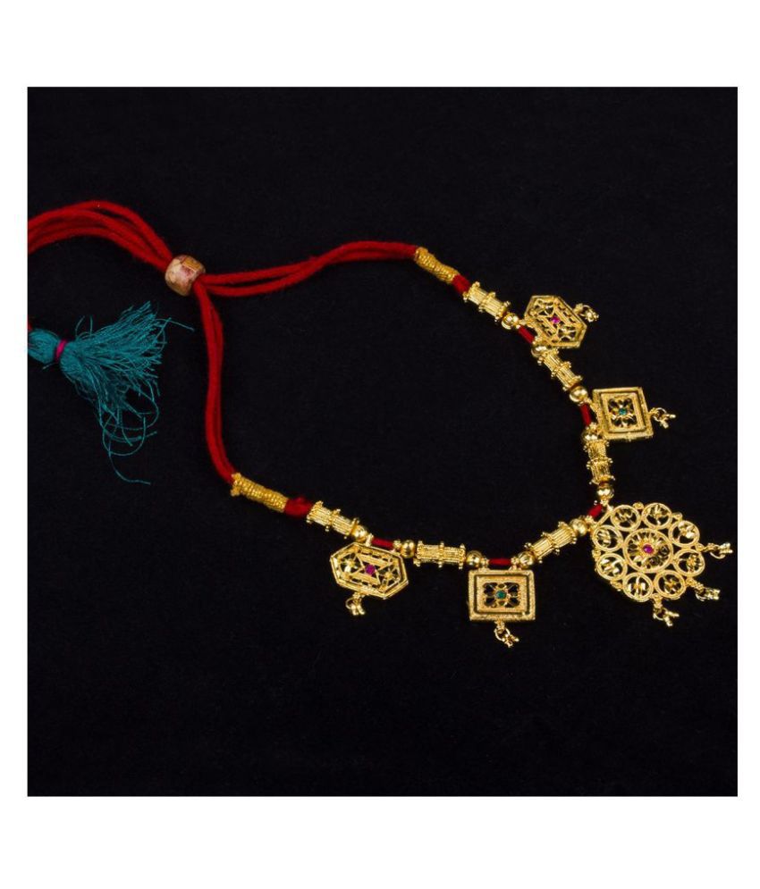     			Piah Brass Golden Contemporary/Fashion Necklace Choker