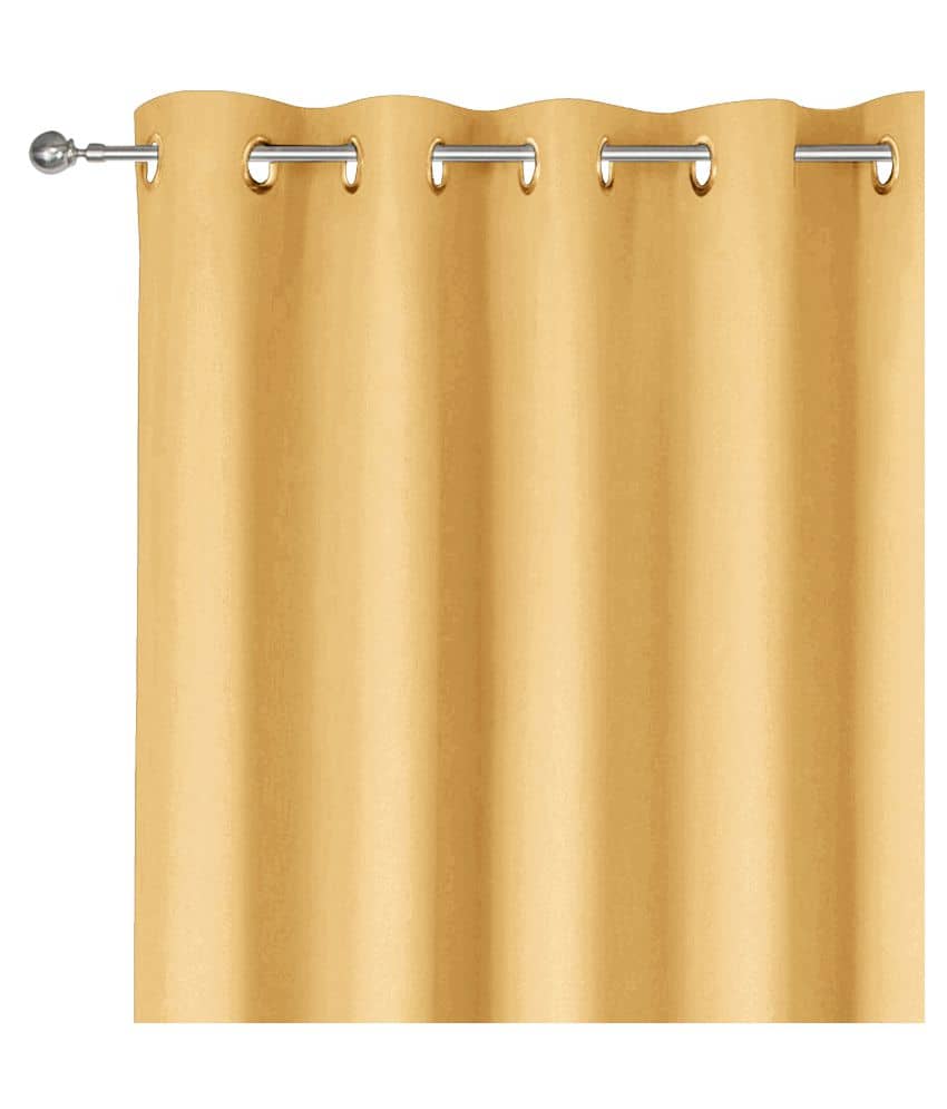 Story@Home Set of 2 Window Blackout Room Darkening Eyelet Silk Curtains