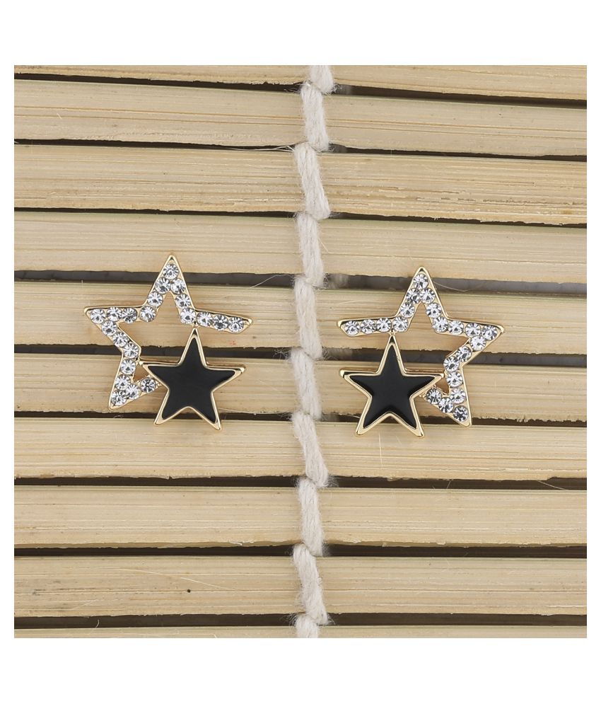     			SILVER SHINE Amzaing Gold Plated Party Wear Studs Star Earring For Women Girl