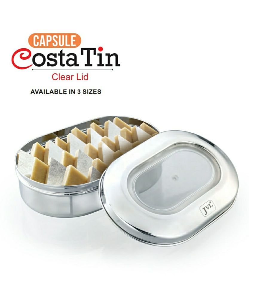 JVL Costa tin 3PC Set Steel Food Container Set of 3 1500 mL Buy Online